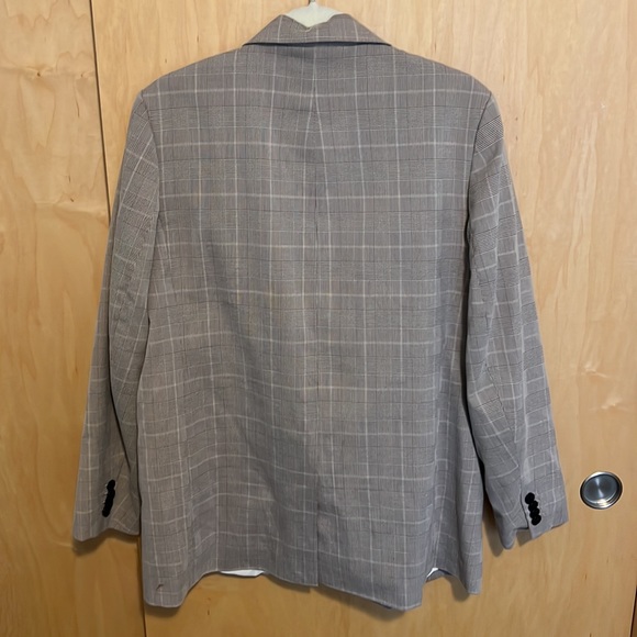 H&M Plaid oversized blazer size large - Picture 3 of 3